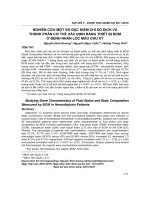 Nghiên cứu một số đặc điểm chỉ số dịch và thành phần cơ thể xác định bằng thiết bị BCM ở bệnh nhân lọc máu chu kỳ