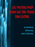 Bài giảng Bộ môn Dinh dưỡng: Các phương pháp đánh giá tình trạng dinh dưỡng - ThS. Phan Kim Huệ