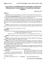 3 khảo sát tỉ lệ nhiễm khuẩn và thời gian lưu kim luồn trên bệnh nhi tại khoa ngoại thần kinh Bệnh viện Nhi Đồng 2 năm 2011