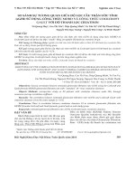 So sánh sự tương quan giữa độ lọc cầu thận ước tính (eGFR) sử dụng công thức MDRD và công thức cockcroft gault với độ thanh lọc creatinin