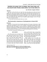 Nghiên cứu nhận thức về bệnh tâm thần phân liệt của người dân trong cộng đồng tại Hà Nội năm 2013