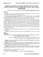 Nghiên cứu hiệu quả của phản ứng hòa hợp để sử dụng kháng globulin người tại Bệnh viện Đa khoa Trung ương Thái Nguyên