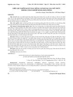 Hiệu quả kiểm soát đau bằng giảm đau đa mô thức trong thay khớp háng bán phần