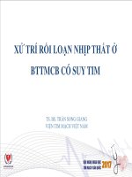 Bài giảng Xử trí rối loạn nhịp thất ở BTTMCB có suy tim