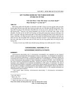 Bất thường nhiễm sắc thể ở bệnh nhân nam vô sinh do vô tinh