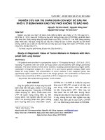 Nghiên cứu giá trị chẩn đoán của một số dấu ấn khối u ở bệnh nhân ung thư phổi không tế bào nhỏ