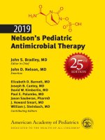 Ebook 2019 Nelson’s pediatric antimicrobial therapy (25/E): Part 1