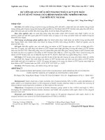 Sự liên quan giữa độ thanh thải Lactate máu và tỷ lệ tử vong của bệnh nhân sốc nhiễm trùng tại hồi sức ngoại