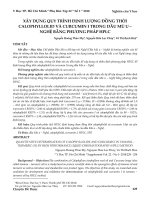 Xây dựng quy trình định lượng đồng thời calophyllolid và curcumin 1 trong dầu mù u - nghệ bằng phương pháp HPLC