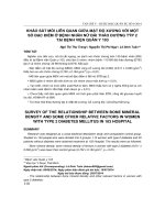 Khảo sát mối liên quan giữa mật độ xương với một số đặc điểm ở bệnh nhân nữ đái tháo đường týp 2 tại Bệnh viện 103