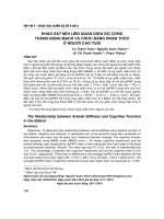 Khảo sát mối liên quan giữa độ cứng thành động mạch và chức năng nhận thức ở người cao tuổi