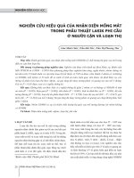 Nghiên cứu hiệu quả của nhận diện mống mắt trong phẫu thuật lasik phi cầu ở người cận và loạn thị