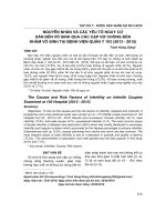 Nguyên nhân và các yếu tố nguy cơ dẫn đến vô sinh qua các cặp vợ chồng đến khám vô sinh tại Bệnh viện Quân y 103 (2013-2015)