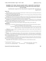 Nghiên cứu thực trạng nhận thức, thái độ và hành vi về hiến máu dự bị ở người dân tại huyện đảo Phú Quốc và Cát Hải