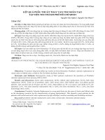 Kết quả phẫu thuật thay van tim nhân tạo tại Viện Tim Thành phố Hồ Chí Minh