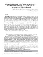 Đánh giá tình hình thực hiện các nguyên lý chăm sóc ban đầu tại các trạm y tế xã, phường tỉnh Thừa Thiên Huế