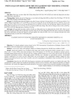 Phân loại cơn động kinh trẻ em tại Bệnh viện Nhi Đồng 1 Thành phố Hồ Chí Minh