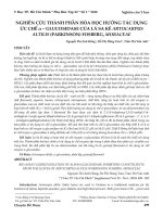 Nghiên cứu thành phần hóa học hướng tác dụng ức chế α-glucosidase của lá sa kê artocarpus altilis (parkinson) fosberg, moraceae