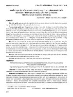 Phẫu thuật nội soi sau phúc mạc tạo hình khúc nối bể thận - niệu quản kiểu cắt rời ở trẻ em: Những kinh nghiệm ban đầu