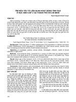 Tìm hiểu yếu tố liên quan hoạt động tình dục ở học sinh cấp 3 tại thành phố Hồ Chí Minh