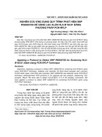 Nghiên cứu ứng dụng quy trình phát hiện SNP RS9263726 để sàng lọc alen HLA-B58 01 bằng phương pháp PCR RFLP