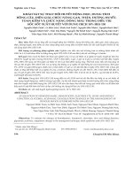 Khảo sát sự thay đổi huyết động học, dung tích hồng cầu, điện giải, chức năng gan, thận, đường huyết, toan kiềm và chức năng đông máu trong điều trị sốc sốt xuất huyết với dung dịch 10% HES