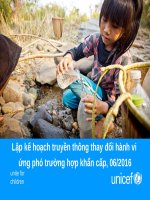 Bài giảng Lập kế hoạch truyền thông thay đổi hành vi ứng phó trường hợp khẩn cấp, 06/2016