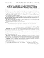 Kiến thức ‐ thái độ ‐ thực hành phòng chống bệnh tay chân miệng của bà mẹ có con dưới 5 tuổi tại huyện Dương Minh Châu, tỉnh Tây Ninh năm 2013