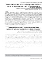 Nghiên cứu đáp ứng xơ hoá gan ở bệnh nhân xơ gan còn bù do virus viêm gan B điều trị bằng Entecavir