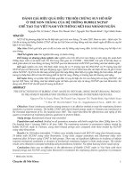 Đánh giá hiệu quả điều trị hội chứng suy hô hấp ở trẻ non tháng của hệ thống bubble ncpap chế tạo tại Việt Nam với thông mũi hai nhánh ngắn