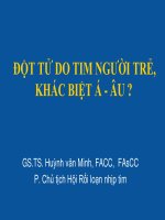 Bài giảng Đột tử do tim người trẻ, khác biệt Á - Âu? - GS.TS. Huỳnh Văn Minh