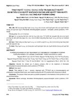 Thay huyết tương trong điều trị ban xuất huyết giảm tiểu cầu huyết khối hội chứng urê huyết tán huyết: Nhân ba trường hợp thành công