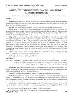 Nghiên cứu điều kiện nuôi cấy thu nhận bào tử bacillus subtilis KP3