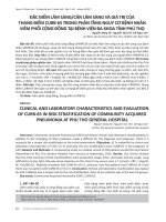 Đặc điểm lâm sàng cận lâm sàng và giá trị của thang điểm curb 65 trong phân tầng nguy cơ bệnh nhân viêm phổi cộng đồng tại bệnh viện đa khoa tỉnh Phú Thọ