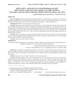 Kiến thức, thái độ của người bệnh sau mổ đối với sự giáo dục sức khỏe của điều dưỡng tại khoa ngoại chấn thương Bệnh viện đa khoa Sài Gòn