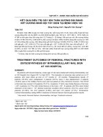 Kết quả điều trị gãy kín thân xương đùi bằng kết xương đinh nội tủy sign tại Bệnh viện 105