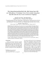 Xây dựng phương pháp định tính, định lượng hoạt chất ent-7B-hydroxy-15-oxokaur-16-en-18-yl acetate trong dược liệu khổ sâm cho lá