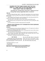 Nghiên cứu tác dụng kháng ung thư của chất CT-1 chiết xuất từ cây khổ sâm trên chuột thiếu hụt miễn dịch