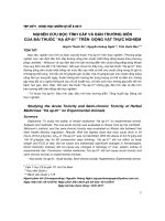 Nghiên cứu độc tính cấp và bán trường diễn của bài thuốc “hạ áp-01” trên động vật thực nghiệm