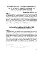 Đánh giá hiệu quả của sufentanil truyền kiểm soát nồng độ đích khi gây mê bệnh nhân đặt mask thanh quản để phẫu thuật chi trên