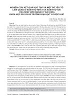 Nghiên cứu kết quả học tập và một số yếu tố liên quan ở năm thứ nhất và năm thứ hai của sinh viên ngành y đa khoa khóa học 2012-2018 trường Đại học y dược Huế