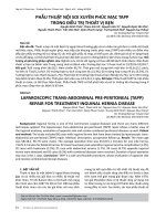 Phẫu thuật nội soi xuyên phúc mạc TAPP trong điều trị thoát vị bẹn