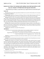 Khảo sát công tác khám chữa bệnh cho trẻ em dưới 6 tuổi tại các trạm y tế trên địa bàn quận Thủ Đức