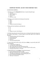 Câu hỏi trắc nghiệm bộ môn Nội thần kinh - Đại học Y khoa Phạm Ngọc Thạch