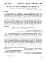 Nghiên cứu các yếu tố nguy cơ và biện pháp xử trí trong gây mê hồi sức phẫu thuật u màng não