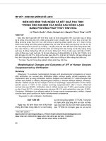 Biến đổi hình thái noãn và kết quả thụ tinh trong ống nghiệm của noãn sau đông lạnh bằng phương pháp thủy tinh hóa