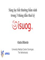 Sàng lọc bất thường bẩm sinh trong 3 tháng đầu thai kỳ