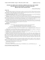 Đánh giá hiệu quả chương trình giáo dục sức khoẻ cho bà mẹ có con bị sốt tại khoa hô hấp Bệnh viện Nhi Thanh Hoá