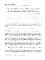 Sử dụng hoạt động ngoại khóa để nâng cao nhận thức của học sinh về sức khỏe sinh sản vị thành niên tại trường phổ thông Dân tộc nội trú tỉnh Sơn La