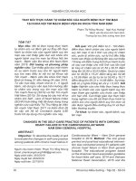 Thay đổi thực hành tự chăm sóc của người bệnh suy tim mạn tại Khoa Nội tim mạch Bệnh viện Đa khoa tỉnh Nam Định